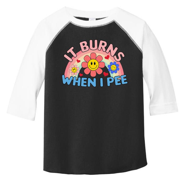 Oddly Specific Meme It Burns When I Pee Inappropriate Adult Toddler Fine Jersey T-Shirt