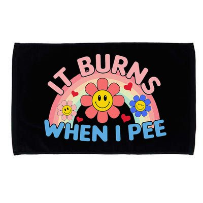 Oddly Specific Meme It Burns When I Pee Inappropriate Adult Microfiber Hand Towel