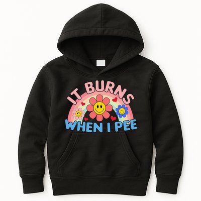 Oddly Specific Meme It Burns When I Pee Inappropriate Adult Kids Hoodie