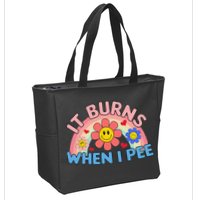 Oddly Specific Meme It Burns When I Pee Inappropriate Adult Zip Tote Bag