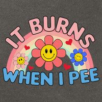 Oddly Specific Meme It Burns When I Pee Inappropriate Adult Cotton Canvas Backpack