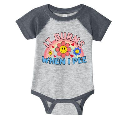 Oddly Specific Meme It Burns When I Pee Inappropriate Adult Infant Baby Jersey Bodysuit