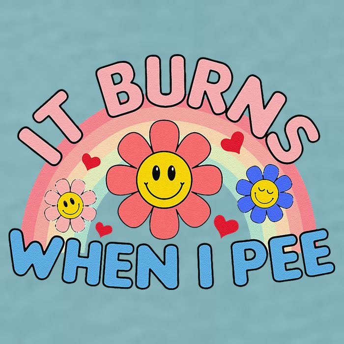 Oddly Specific Meme It Burns When I Pee Inappropriate Adult Sueded Cloud Jersey T-Shirt