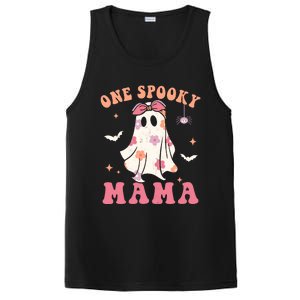 One Spooky Mama Retro Halloween Trick Or Treat Spooky Ghost PosiCharge Competitor Tank