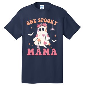 One Spooky Mama Retro Halloween Trick Or Treat Spooky Ghost Tall T-Shirt