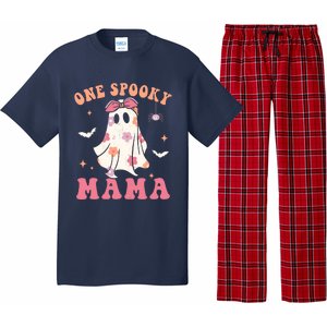 One Spooky Mama Retro Halloween Trick Or Treat Spooky Ghost Pajama Set