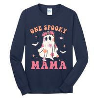 One Spooky Mama Retro Halloween Trick Or Treat Spooky Ghost Tall Long Sleeve T-Shirt