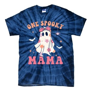 One Spooky Mama Retro Halloween Trick Or Treat Spooky Ghost Tie-Dye T-Shirt