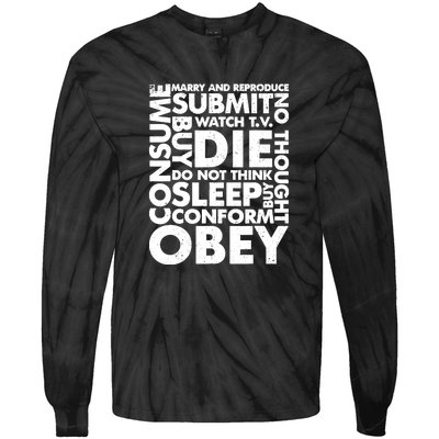 Obey Submit Marry Reproduce Sleep Die Consume Tie-Dye Long Sleeve Shirt