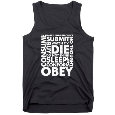 Obey Submit Marry Reproduce Sleep Die Consume Tank Top