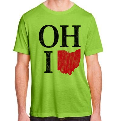 Ohio State Map Adult ChromaSoft Performance T-Shirt