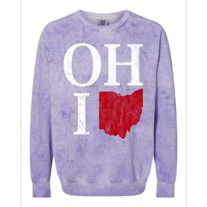 Ohio State Map Colorblast Crewneck Sweatshirt