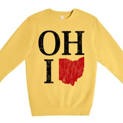 Ohio State Map Premium Crewneck Sweatshirt