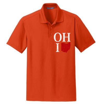 Ohio State Map Dry Zone Grid Polo