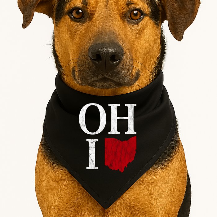 Ohio State Map USA-Made Doggie Bandana