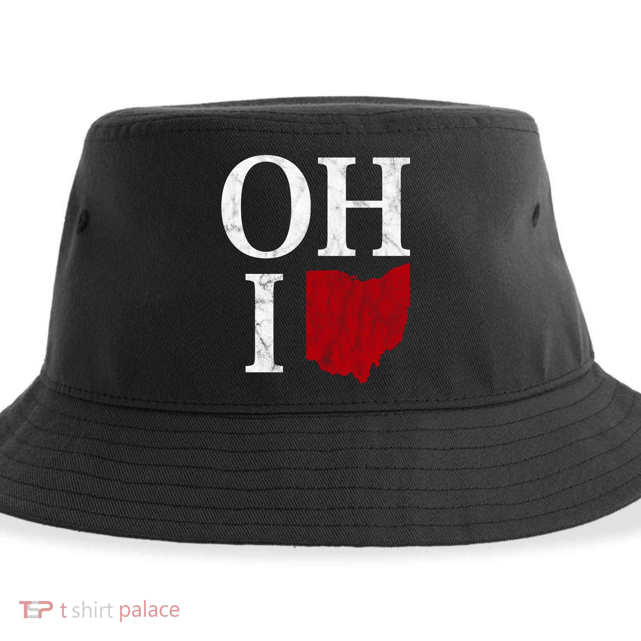 Ohio State Map Sustainable Bucket Hat