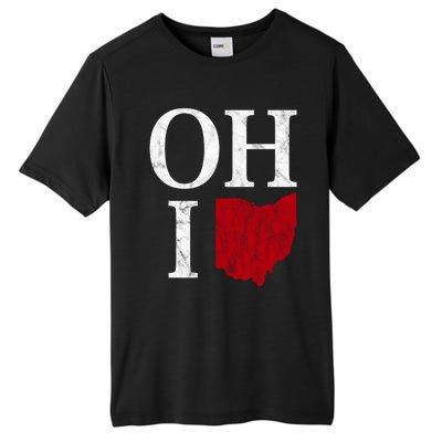 Ohio State Map Tall Fusion ChromaSoft Performance T-Shirt