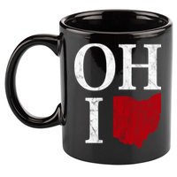 Ohio State Map 11oz C Handle Ceramic Mug