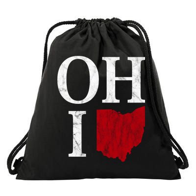 Ohio State Map Drawstring Bag