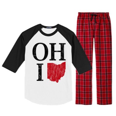 Ohio State Map Raglan Sleeve Pajama Set