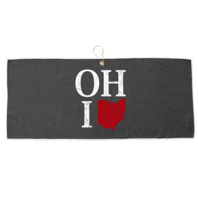 Ohio State Map Large Microfiber Waffle Golf Towel