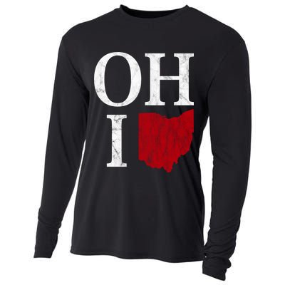 Ohio State Map Cooling Performance Long Sleeve Crew