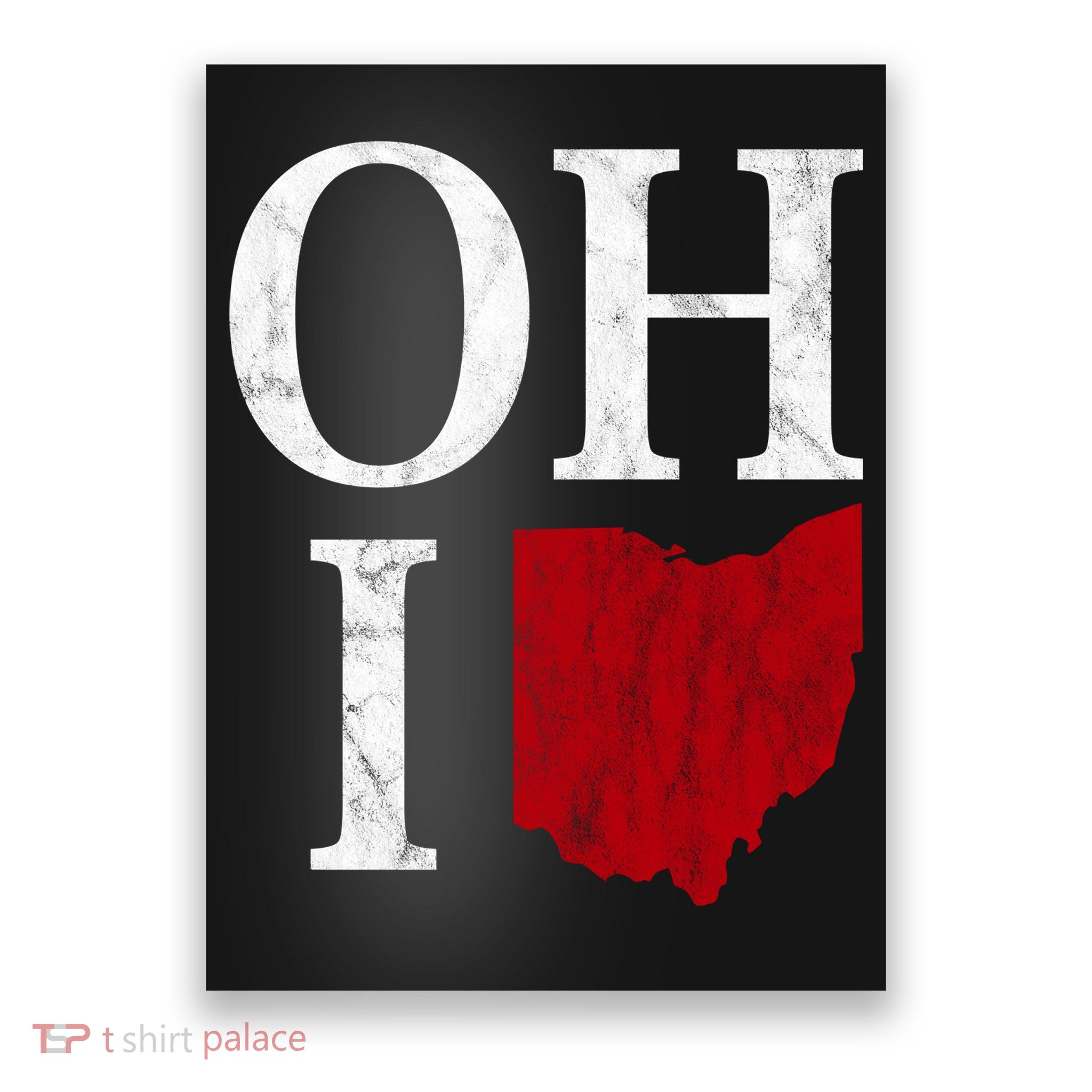 Ohio State Map Poster
