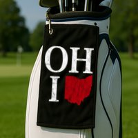Ohio State Map Golf Towel