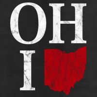 Ohio State Map Golf Towel