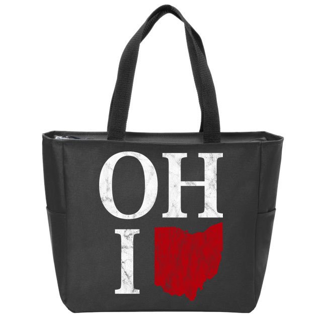 Ohio State Map Zip Tote Bag