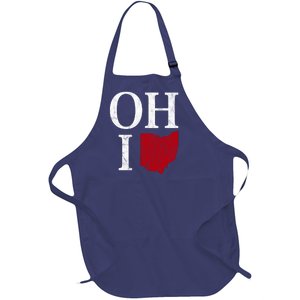 Ohio State Map Full-Length Apron With Pockets