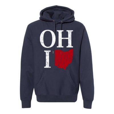 Ohio State Map Premium Hoodie