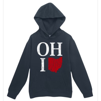 Ohio State Map Urban Pullover Hoodie