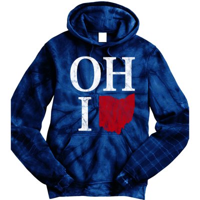 Ohio State Map Tie Dye Hoodie