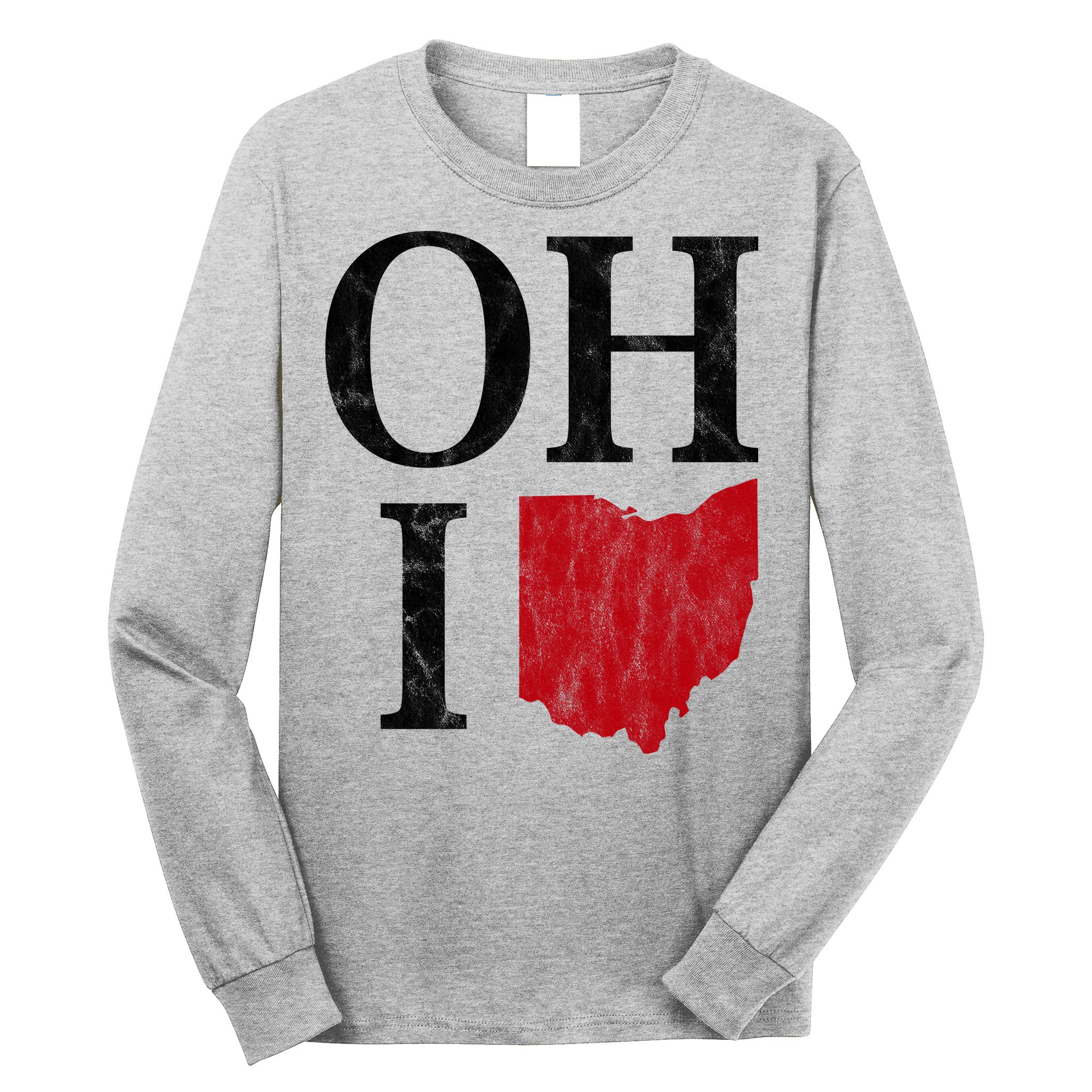 Ohio State Map Long Sleeve Shirt