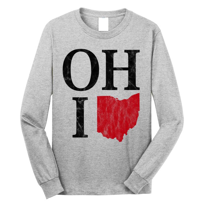 Ohio State Map Long Sleeve Shirt