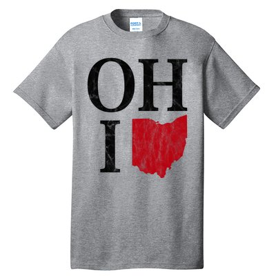 Ohio State Map Tall T-Shirt