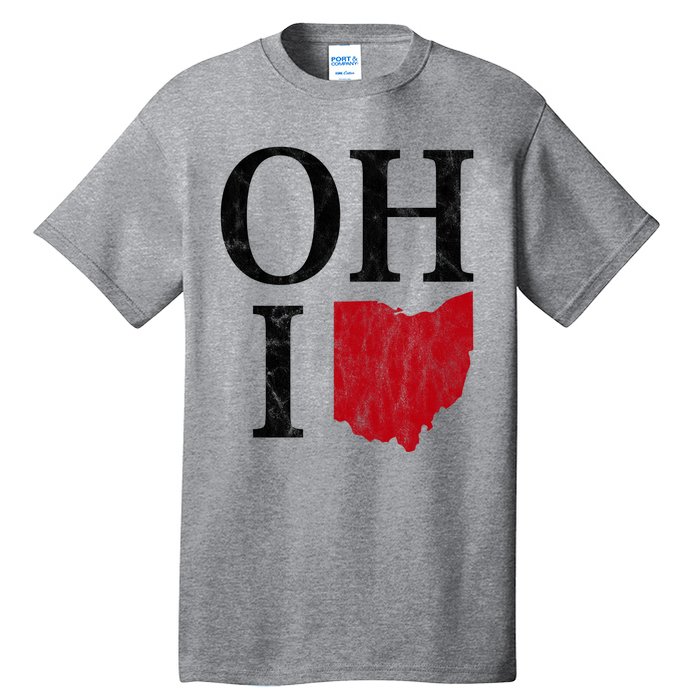 Ohio State Map Tall T-Shirt