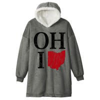 Ohio State Map Hooded Wearable Blanket