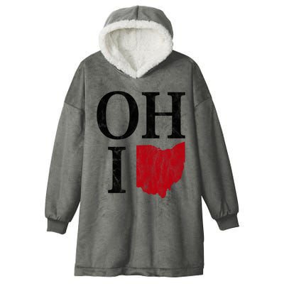 Ohio State Map Hooded Wearable Blanket