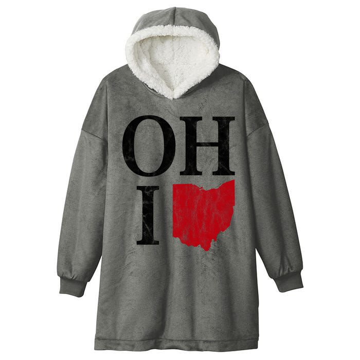 Ohio State Map Hooded Wearable Blanket