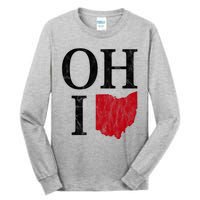 Ohio State Map Tall Long Sleeve T-Shirt