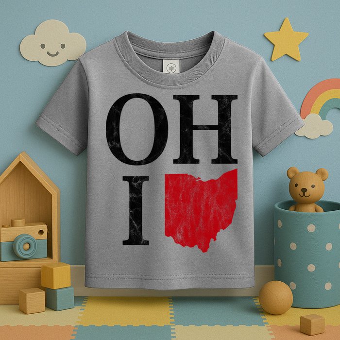 Ohio State Map Toddler T-Shirt