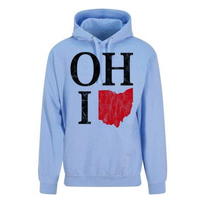 Ohio State Map Unisex Surf Hoodie