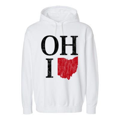 Ohio State Map Garment-Dyed Fleece Hoodie