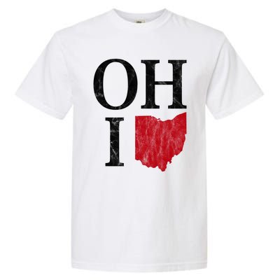 Ohio State Map Garment-Dyed Heavyweight T-Shirt