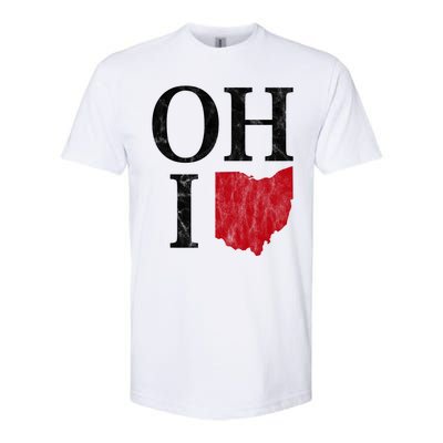 Ohio State Map Softstyle CVC T-Shirt