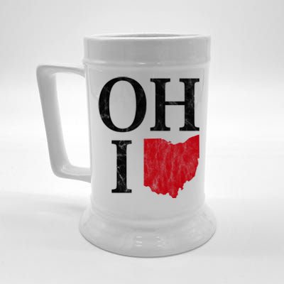 Ohio State Map Beer Stein