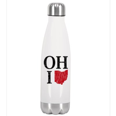 Ohio State Map Stainless Steel Insulated Water Bottle