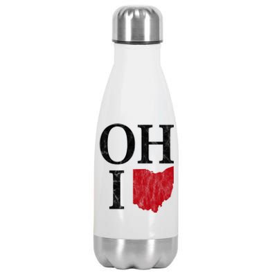 Ohio State Map Stainless Steel Insulated Water Bottle